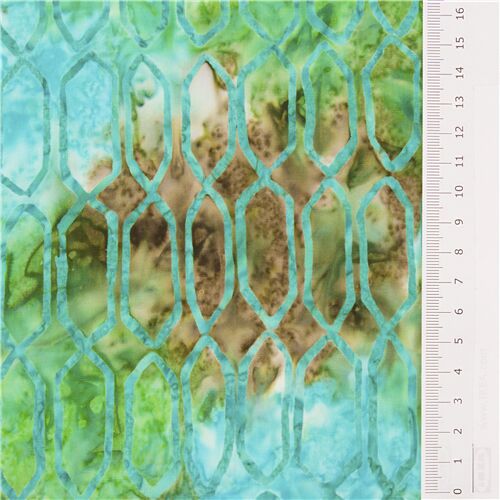 Tissu Coton 100% Ink & Ivy - Ikat Gris Et Marron - 95x50 Cm - Ankara