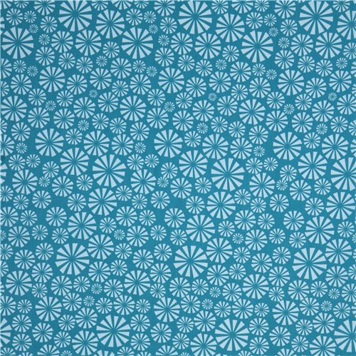 teal circle animal birch organic fabric Urchin Forest Fabric by Birch ...