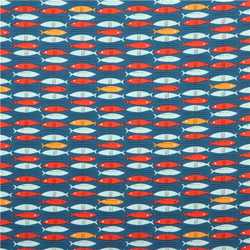 teal monaluna fish organic fabric go fish 2