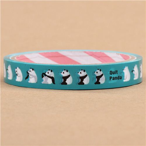 teal turquoise panda bear polar bear Deco Sticky Tape from Japan ...