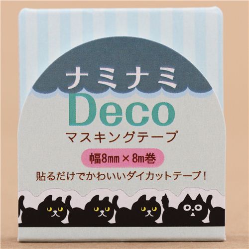 thin diecut cat line Masking Tape deco tape from Japan Animal Tapes