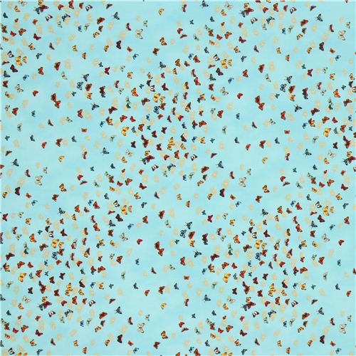tiny butterflies & gold fabric by Robert Kaufman 2