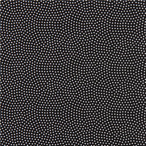 Remnant (25 x 112 cm) - tiny white polka dot fabric by Timeless Treasures in black 5