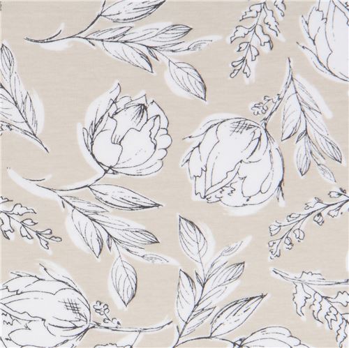 Beige Toile De JouyIllustration Flowers Fabric by Art Gallery Fabrics ...