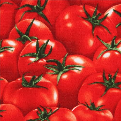 Stoffrest 28 cm - Stoff mit Tomaten von Timeless Treasures