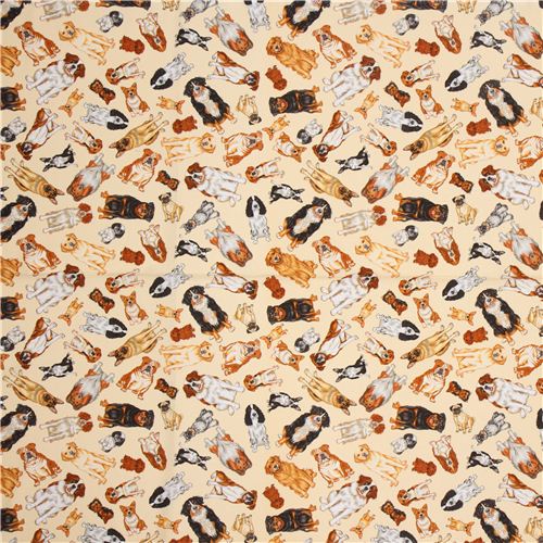 durcheinandergewirbelte Hunde Timeless Treasures Stoff USA 2