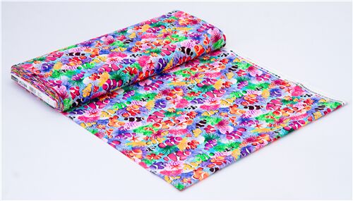 Remnant (50 x 112 cm) - tropical rainbow clownfish fabric by Timeless Treasures 4