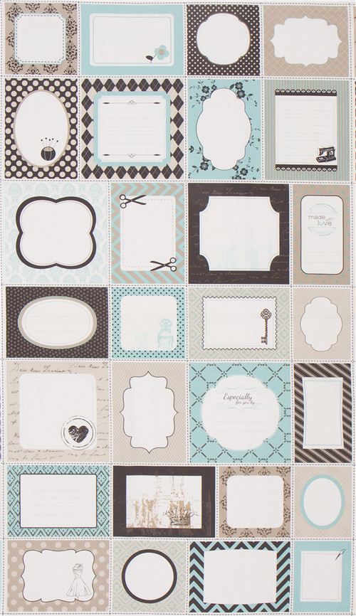 turqouise Riley Blake patchwork label fabric USA 2