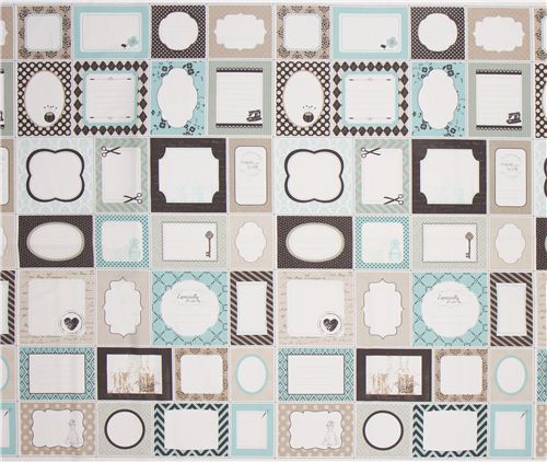 turqouise Riley Blake patchwork label fabric USA 3