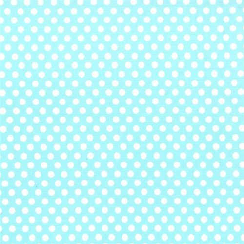 turquoise Michael Miller polka dot fabric Kiss Dot 1