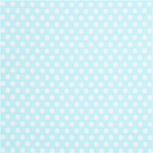turquoise Michael Miller polka dot fabric Kiss Dot 3