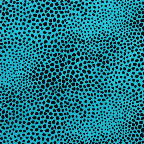 turquoise Rashida Skin animal print fabric Alexander Henry 1