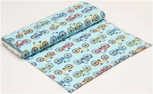 turquoise Robert Kaufman bike fabric from the USA 3