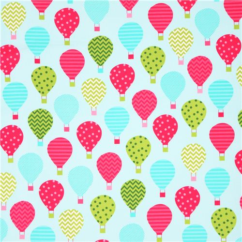 turquoise balloon flannel fabric Robert Kaufman Sorbet 2