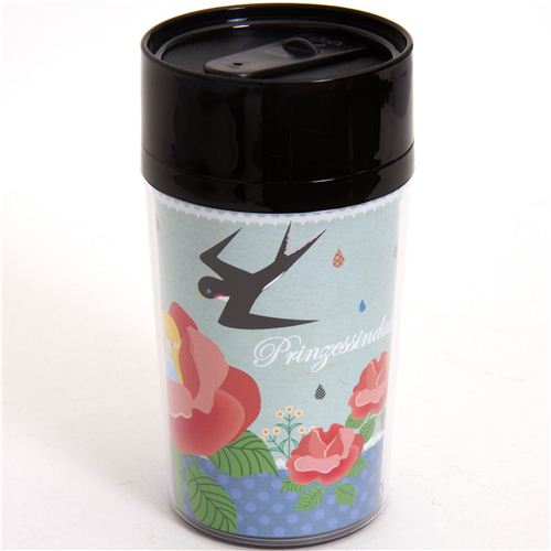 turquoise coffee tumbler with Tom Thumb modeS4u