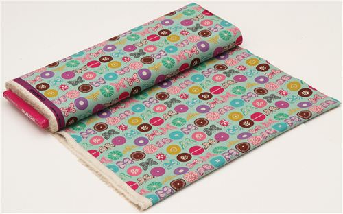 turquoise insect echino canvas fabric insect 3