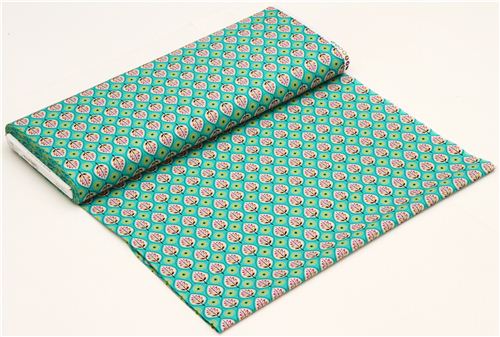 turquoise leaf fabric by Michael Miller from the USA 3