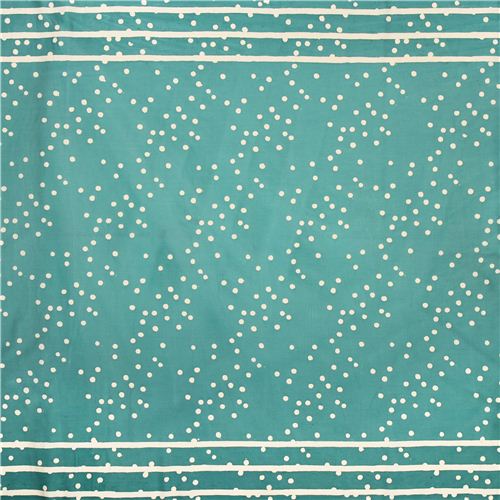 turquoise sea green double border cotton fabric by Andover Fabric by