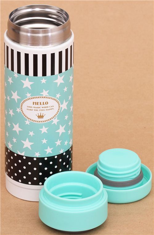 turquoise stars thermo bottle from Japan modeS4u