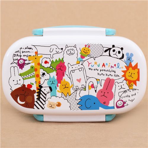 turquoise-white animal fun Bento Box Lunch Box by Mind Wave Japan ...