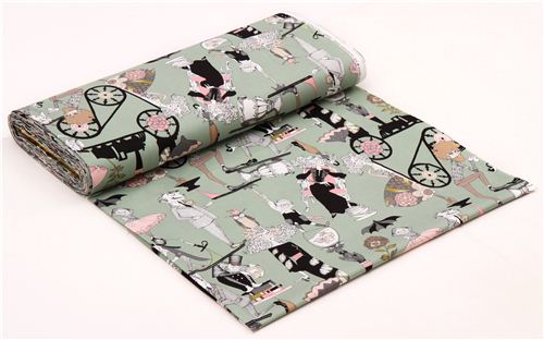 turquoise witch fabric Alexander Henry A Ghastlie End The Ghastlies 3