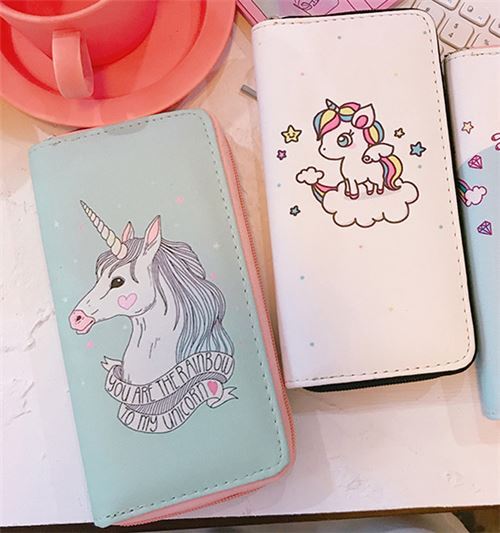 unicorn wallet for money in white modeS4u
