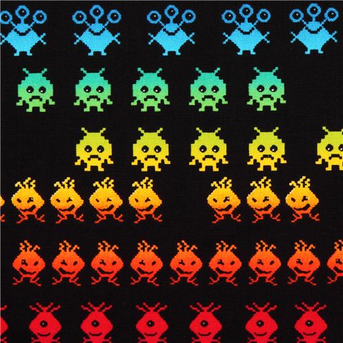Tissu Timeless Treasures, icônes de jeux vidéo d'arcade Tissu