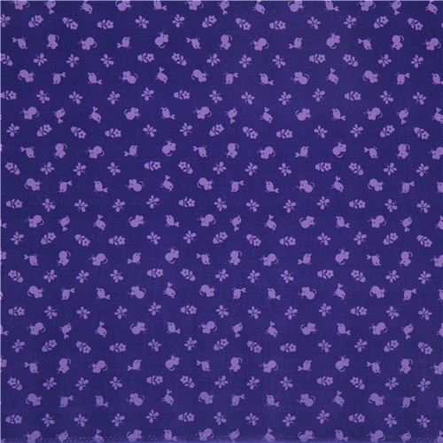 violet animal corduroy fabric mouse bird Timeless Treasures 2
