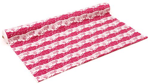 violet-cream forest fox cotton fabric from Japan  5