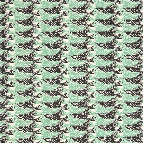 water ocean waves organic fabric birch USA Eiko 2
