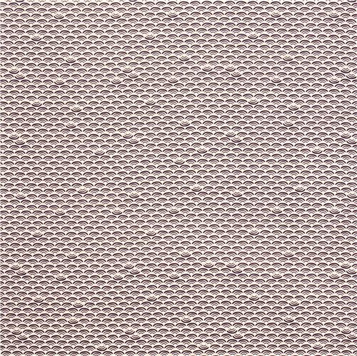 wave smile pattern Cloud 9 organic fabric plum Koi 2