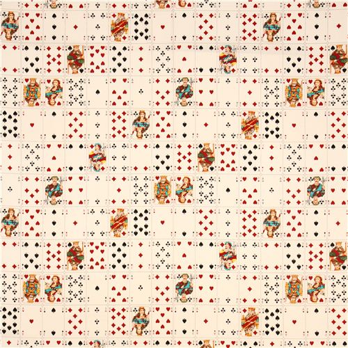 white Alexander Henry playing cards spade heart ace cross 2