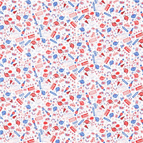 white British icons London fabric by Timeless Treasures 2
