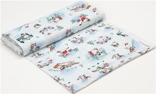 Im Snow Cute Snowman Activities Fabric by Robert Kaufman - modeS4u