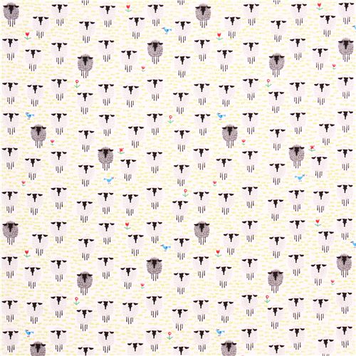 white Cloud 9 sheep animal organic fabric Happy Drawing Too 2