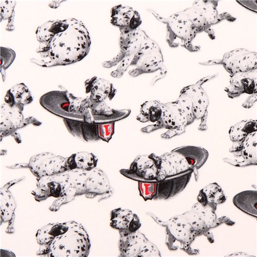 tessuto bianco dalmata cani pompieri 'Fire Rescue' Blank Quilting USA Tessuto