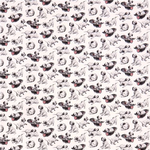 white Dalmatian dog fire fighter fabric 'Fire Rescue' Blank Quilting USA 2