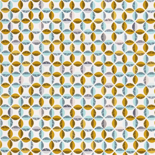 white 'Ev'ry Leaf' blue leaf glitter Cloud 9 organic coton fabric 3