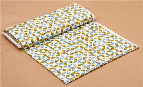 white 'Ev'ry Leaf' blue leaf glitter Cloud 9 organic coton fabric 4