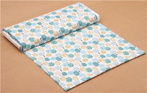 white 'Forest' tree Cloud 9 organic coton fabric 3