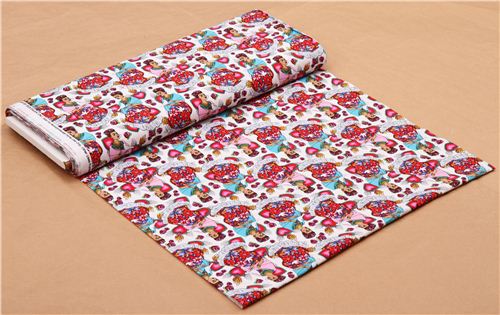 white Frida mexico heart dove of peace fabric Folk Frida 5