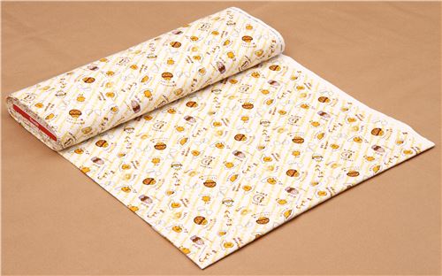 white Gudetama funny yolk cracked egg text oxford fabric 4
