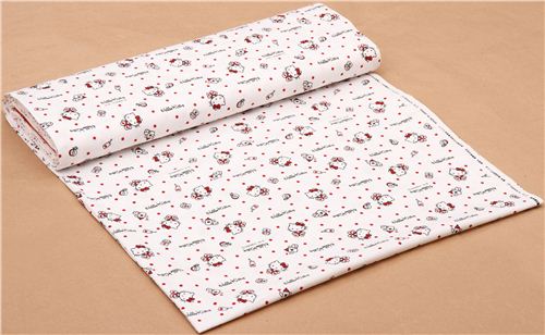 wei�er Hello Kitty Oxford Stoff Fr�hst�ck Konfetti von Sanrio aus Japan 3