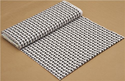 weißer japanische Ninja Schriftzeichen Stoff Robert Kaufman 3