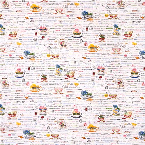 white Kiss the Cook fabric Robert Kaufman macarons cake recipe 2