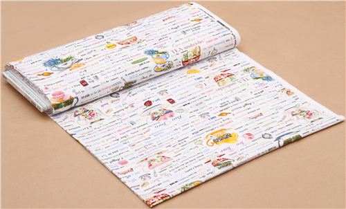 white Kiss the Cook fabric Robert Kaufman macarons cake recipe 3