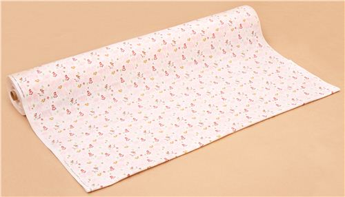 white Kokka Little Red Riding hood double gauze fairy tale fabric Japan 5