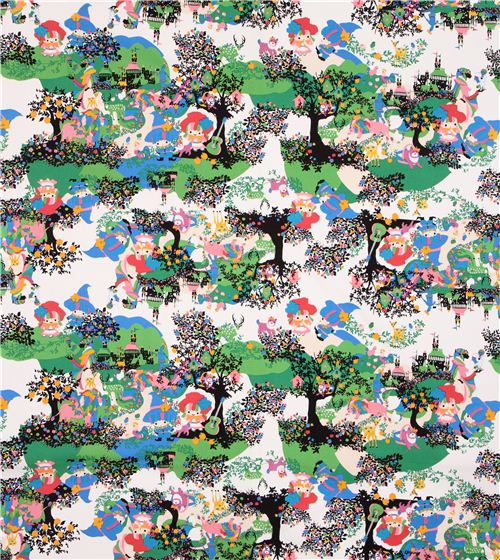 white Little Twin Stars Wizzard of Oz Fairy Tale Sanrio oxford fabric from Japan 2