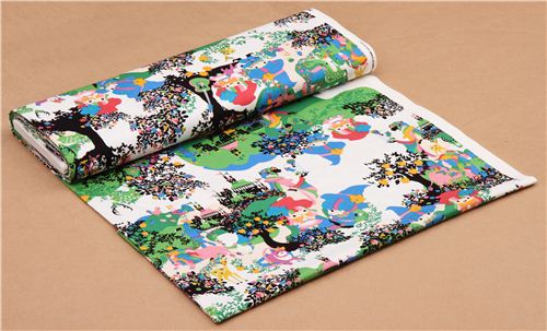 white Little Twin Stars Wizzard of Oz Fairy Tale Sanrio oxford fabric from Japan 3