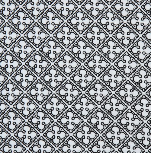 white Michael Miller Quatrefoils interlock fabric 2